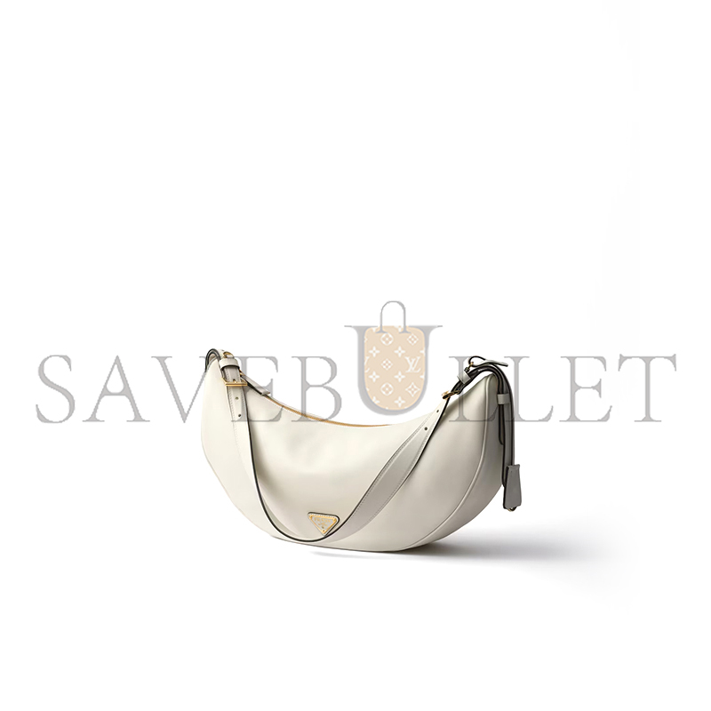 PRADA DEMI-LUNE LARGE LEATHER SHOULDER BAG 1BC255 (42*19.5*8.5cm)